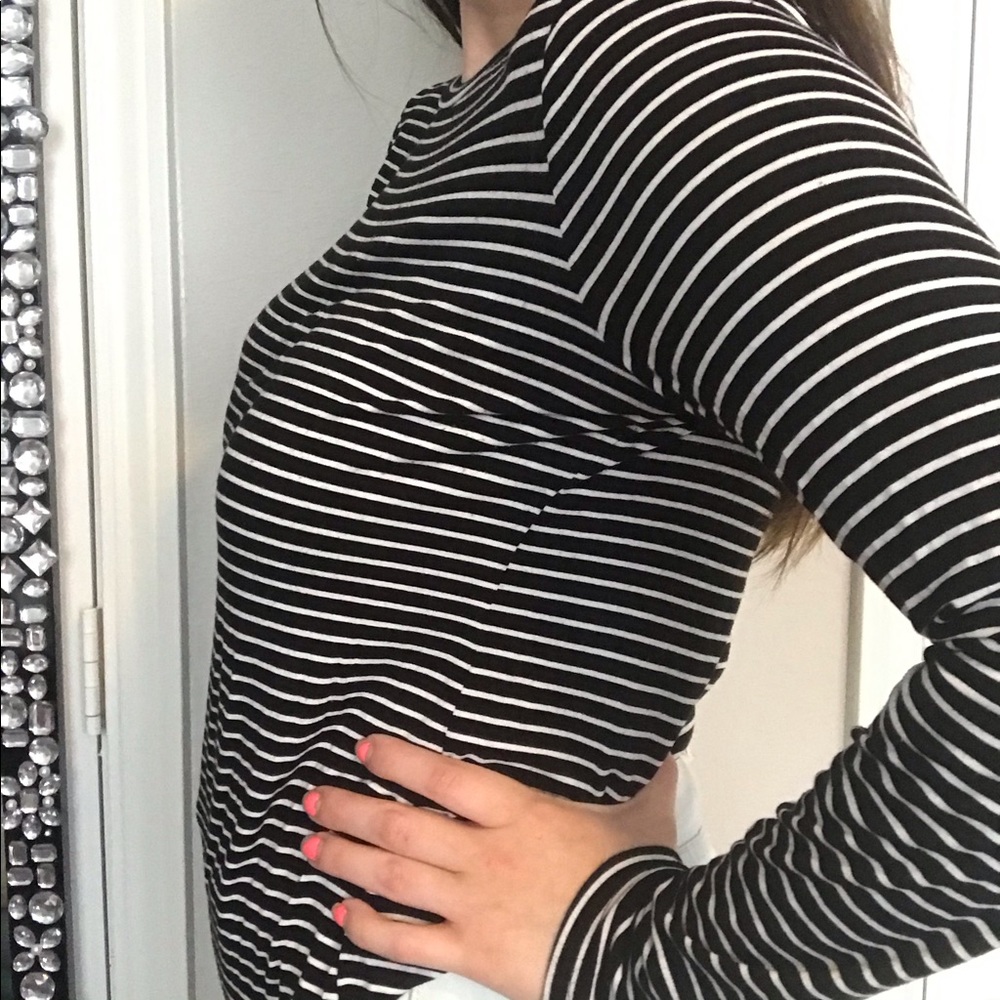 Striped long sleeve tee
